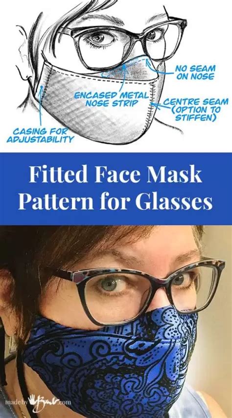 Fitted Face Mask Pattern For Glasses Made By Barb Free Download In