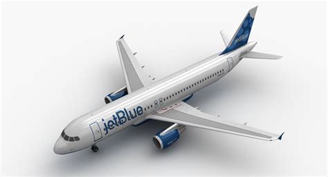 3d Model Airbus A320 Jetblue