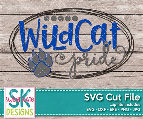Wildcat Pride Svg Dxf Eps Png  Htv Heat Transfer Vinyl Cricut
