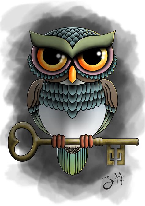 Owl Tattoo Flash By Jhultdin On Deviantart