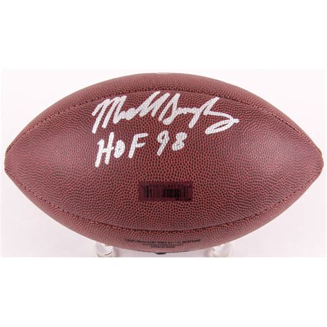 Mike Singletary Signed Bears Logo Football Inscribed Hof 98 Schwartz