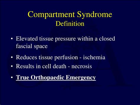 Ppt Compartment Syndrome Powerpoint Presentation Free Download Id3705236