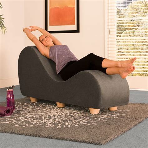Yoga Chaise Lounge With Maple Wood Feet By Avana Comfort