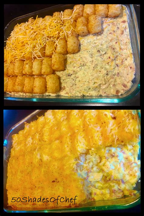 Salt and pepper to taste . Chicken Bacon Ranch Tater Tot Casserole | Chicken bacon ...