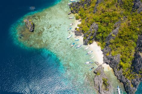 Shimizu Island El Nido Palawan Philippines Beautiful Aerial View Of
