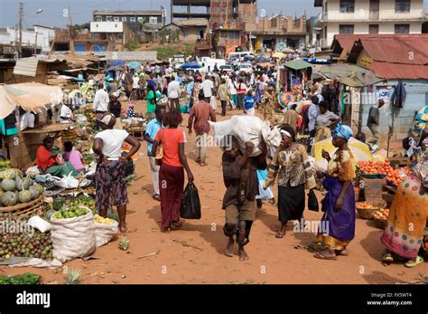 Busy Market In Kampala In Uganda Africa Stock Photo Royalty Free