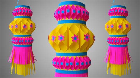 How To Make Paper Lantern For Diwali And Christmas Decoration Diwali