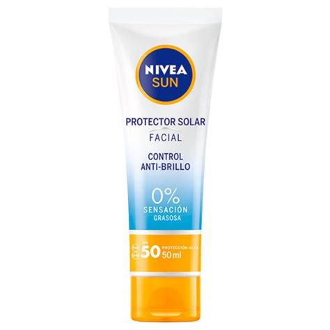 Nivea Sun Fps 50 Protector Solar Facial Control Anti Brillo X 50ml