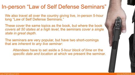 law of self defense webinars youtube