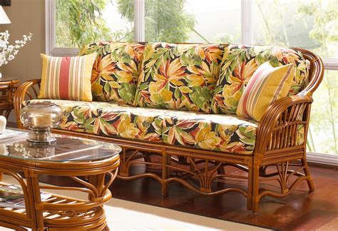 Replacement Cushions For South Sea Rattan Palm Harbor Sofa Modern