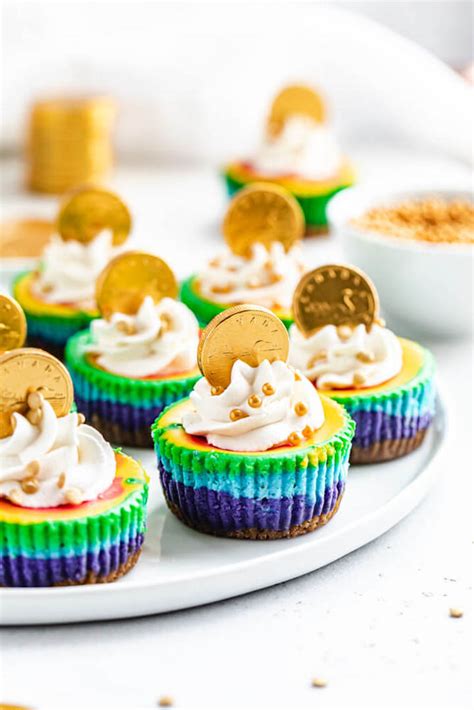 Pot Of Gold Mini Rainbow Cheesecakes Queenslee Appétit