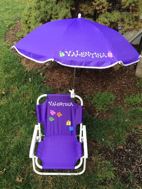 Personalized Beach Chair And Umbrella Set