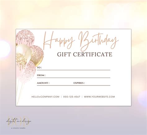 T Certificate Template Editable Printable Happy Birthday T