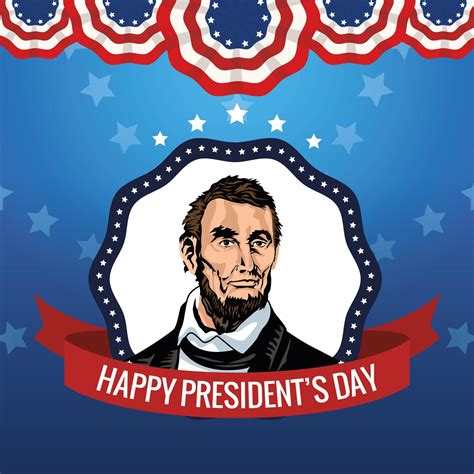 Happy Presidents Day Poster With Abraham Lincoln 2527899 Vector Art At