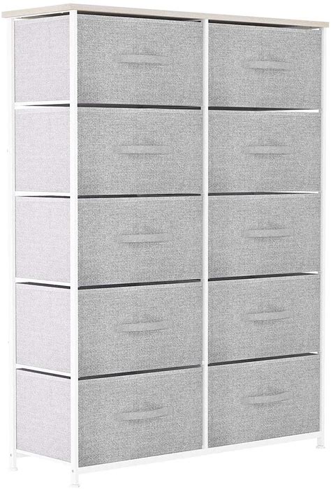 Yitahome 10 Drawer Dresser Fabric Storage Tower Organizer Unit For
