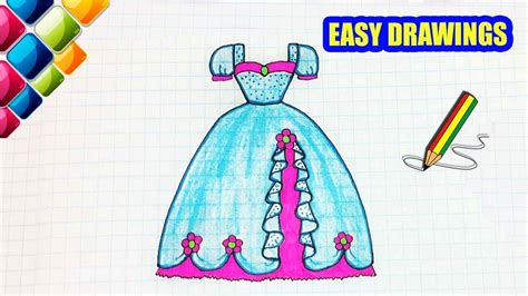 Easy Drawings 300 How To Draw A Princess Dress Drawings For