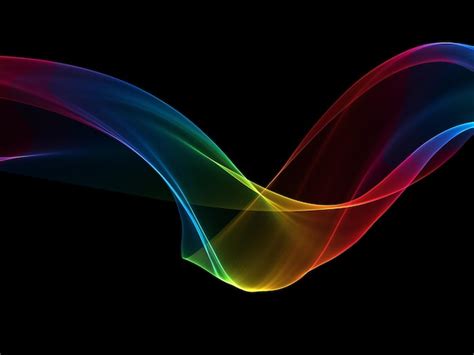 Free Photo Abstract Dark Background With Flowing Colouful Waves