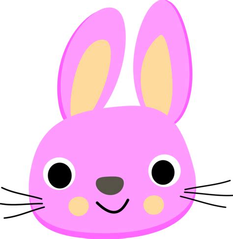 Draw a curved line on the side of the top circle to represent the bunny's nose. Easter Bunny Face Drawing | Free download on ClipArtMag