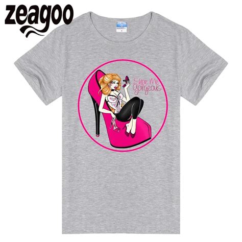 Zeagoo Short Casual Solid O Neck Women Sleeve T Shirt Shoeme Logo