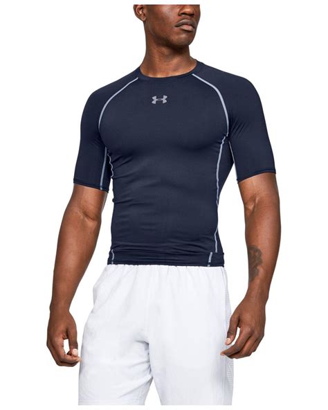 Under Armour Heatgear® Armour Short Sleeve Compression Shirt In Navy