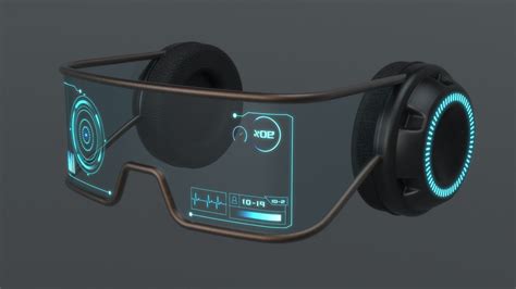 Military Sci Fi Headset Glasses 3d Model Cgtrader