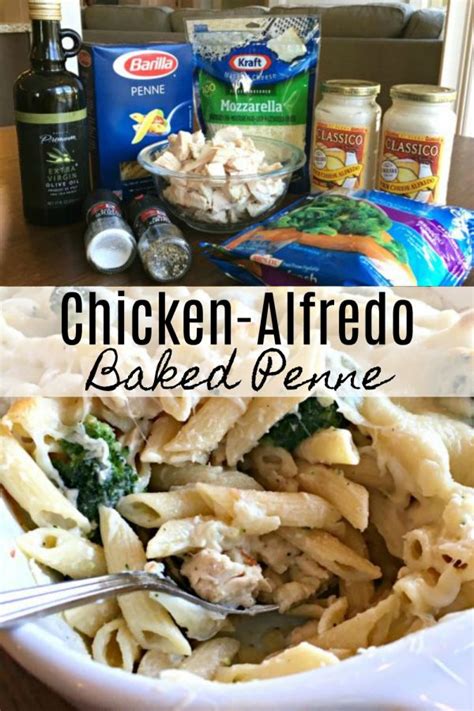 Chicken Alfredo Baked Penne Easy Sweet Little Bluebird