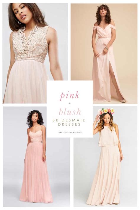 Pink is such a rosy and feminine color, and a natural and romantic choice for wedding party attire. Blush and Pink Bridesmaid Dresses for Weddings