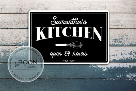 Custom Kitchen Sign Personalized Kitchen Name Sign Kitchen Etsy