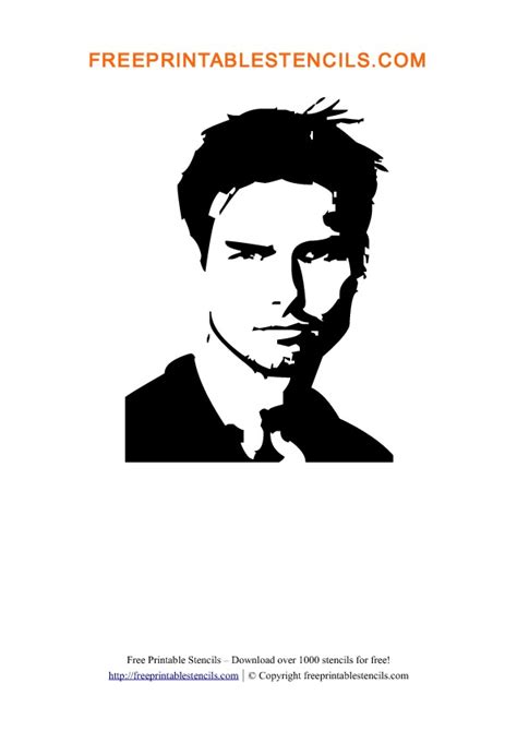 Free Printable Tom Cruise Stencil
