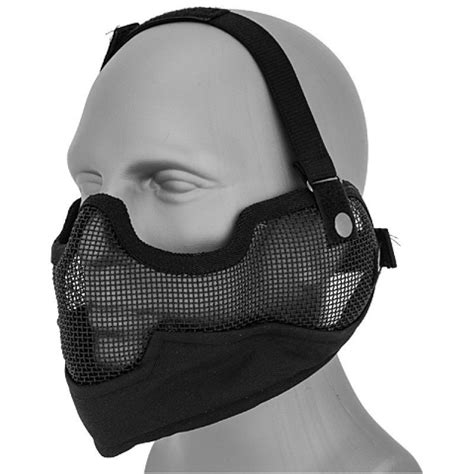 ukarms airsoft metal mesh half face mask black unlimited wares inc