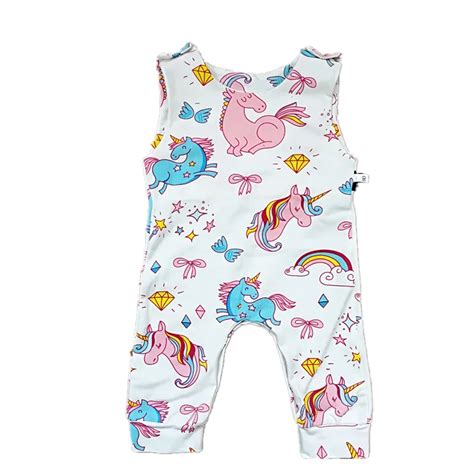 Unicorn Baby Romper Brand Baby Clothes 2018 Summer Girls Jumpsuit
