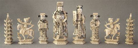 Antique Chinese Deity Chess Set Chess Antiques
