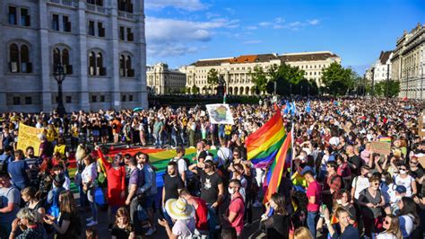 Thousands In Hungary Protest Anti LGBT Bills In Front Of Parliament
