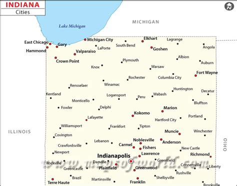 City Map Of Northern Indiana
