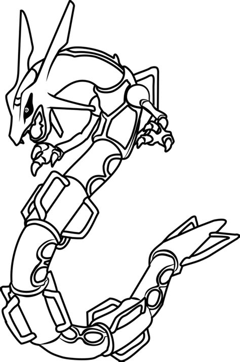 Rayquaza Pokemon Fighting Coloring Page Free Printable Coloring Pages