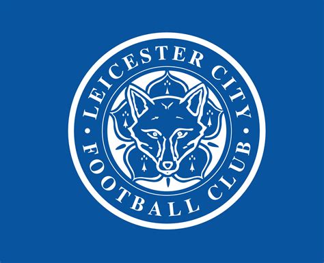 Leicester City Club Logo White Symbol Premier League Football Abstract