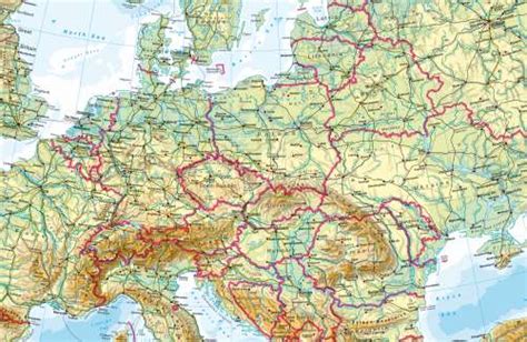 Maps Central Europe Physical Map Diercke International Atlas
