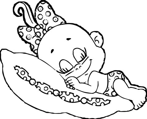 Baby Cartoon Girl Coloring Page