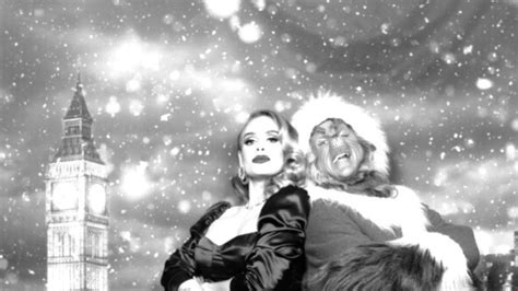 Adele Wears A Black Dress In Photos With The Grinch And Santa