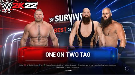 Brock Lesnar Vs Braun Strowman And Big Show One On Two Handicap
