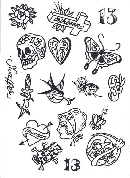 Tattoo Flash Art These Friday The 13th Tattoos Will
