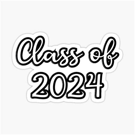 Class Of 2024 Sticker For Sale By Beccaprz Redbubble
