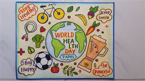 World Health Day Drawingworld Health Day Poster Drawingdrawing Of