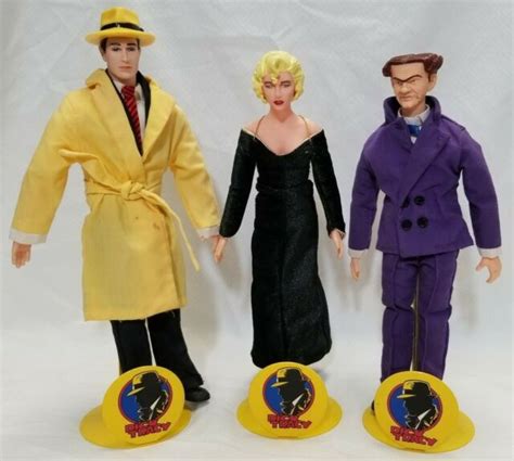 Dick Tracy Dolls Set Of 3 Flattop Breathless Mahoney Madonna Applause