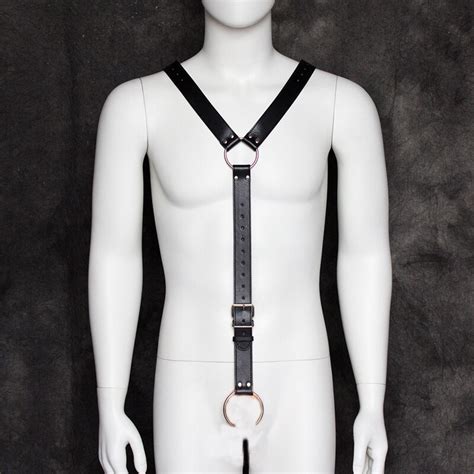 New Men Sexy Faux Leather Harness Punk Gothic Body Bondage Cage Strap