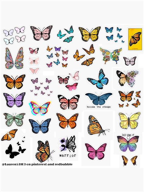 Maybe you would like to learn more about one of these? Butterfly Sticker Pack | Sticker in 2020 | Print stickers ...