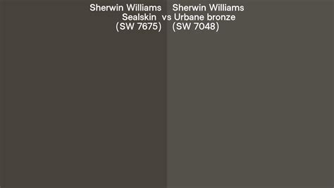 Sherwin Williams Sealskin Vs Urbane Bronze Side By Side Comparison