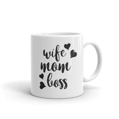 Wife Mom Boss Mug Etsy Wife Mom Boss Mom Boss Mugs