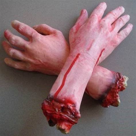 Halloween Zombie Hand Bloody Horror Scary Fake Severed Life Size Arm