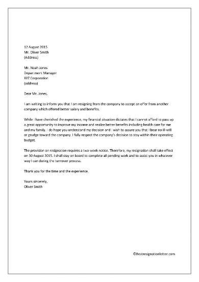 Free 11 Professional Job Resignation Letters In Pdf Ms Word